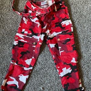 Kreamy brand red camo joggers size small